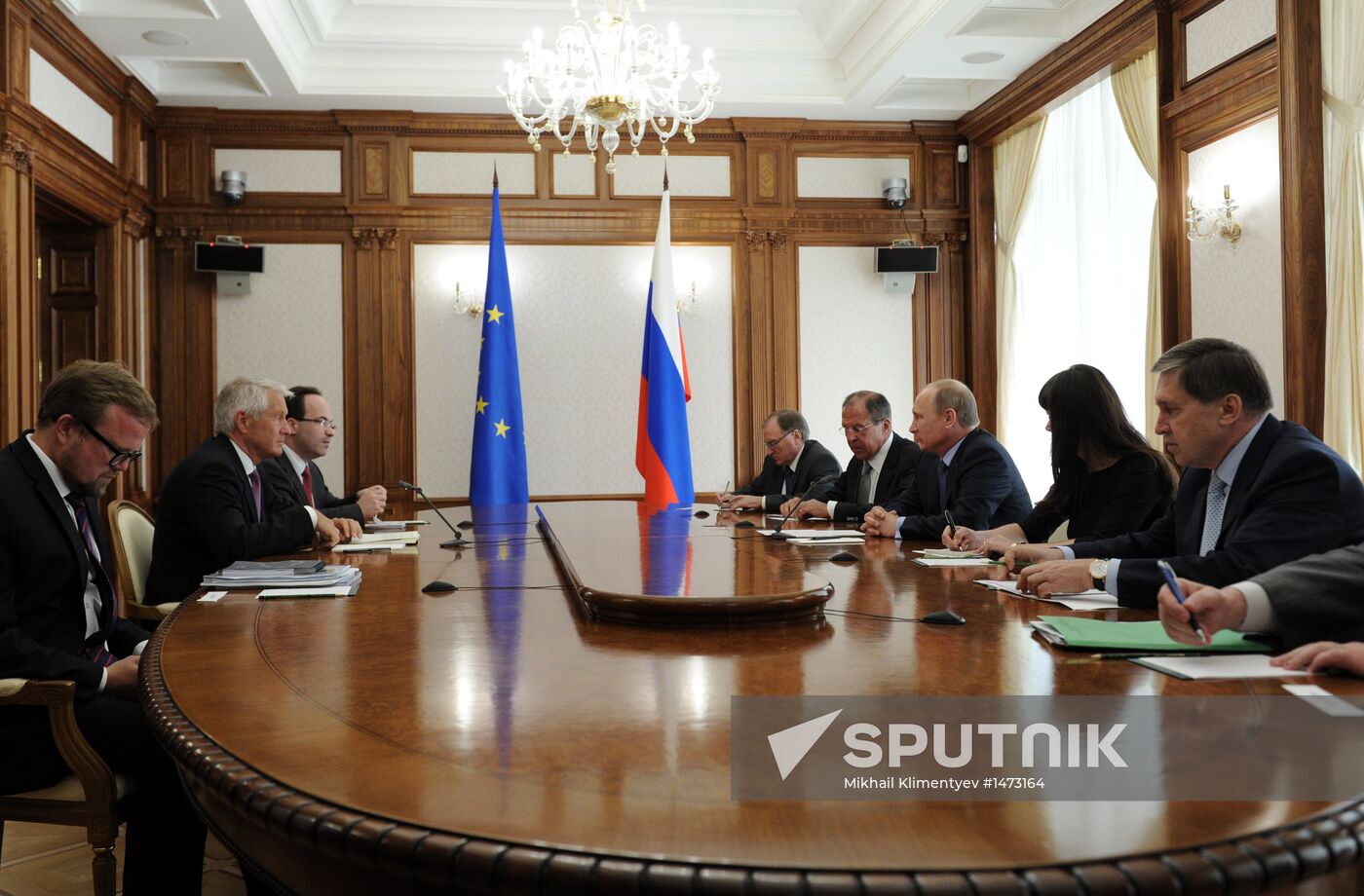 Vladimir Putin meets with Thorbjorn Jagland