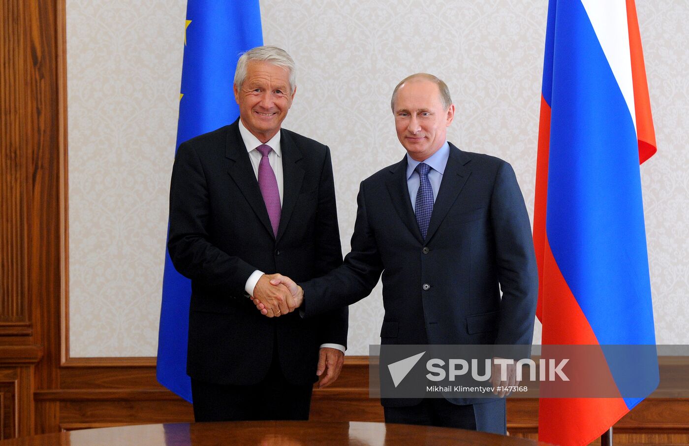 Vladimir Putin meets with Thorbjorn Jagland