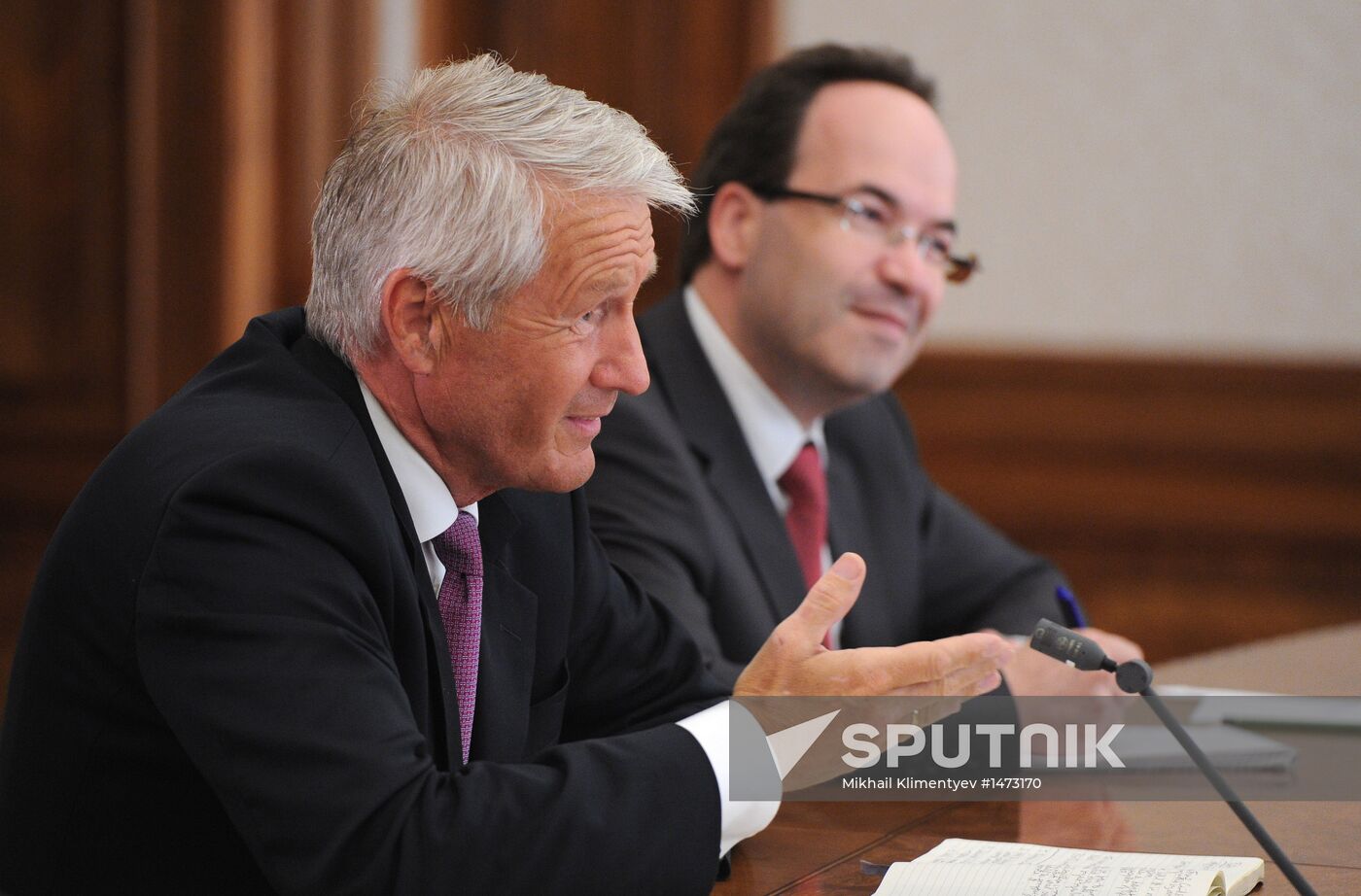 Vladimir Putin meets with Thorbjorn Jagland