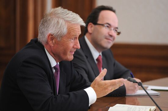 Vladimir Putin meets with Thorbjorn Jagland