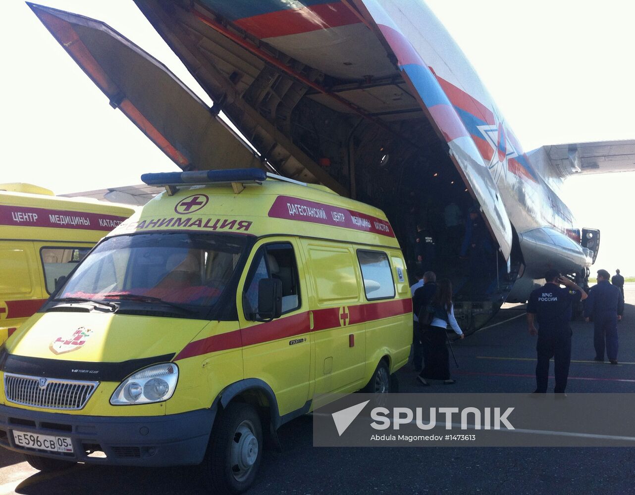 Victims of Makhachkala terrorist attack transported to Moscow