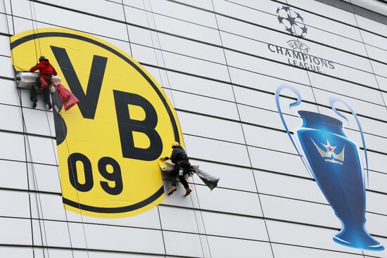 Preparations for UEFA Champions League final match