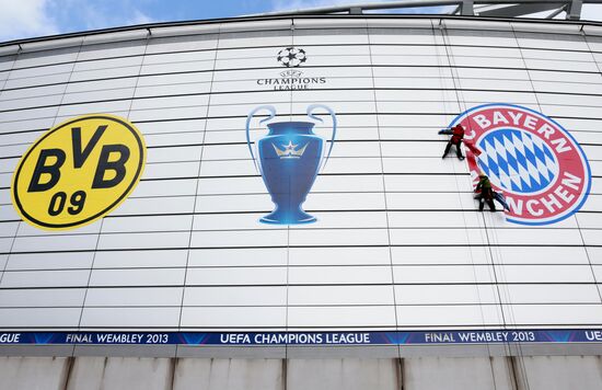 Preparations for UEFA Champions League final match