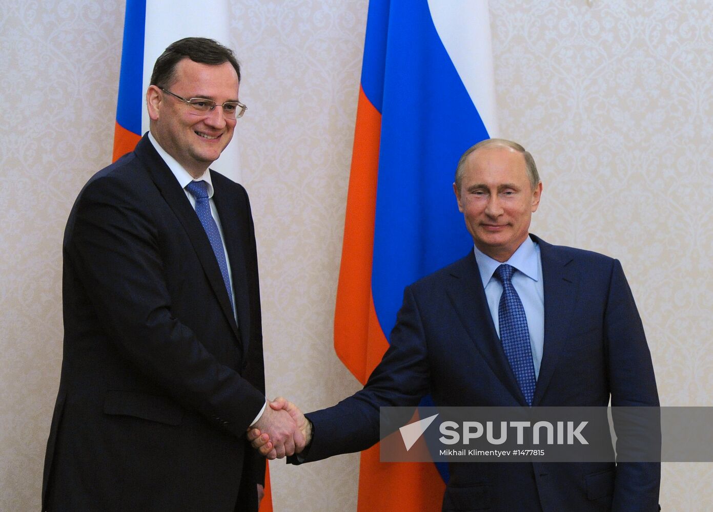 Vladimir Putin meets with Petr Nečas
