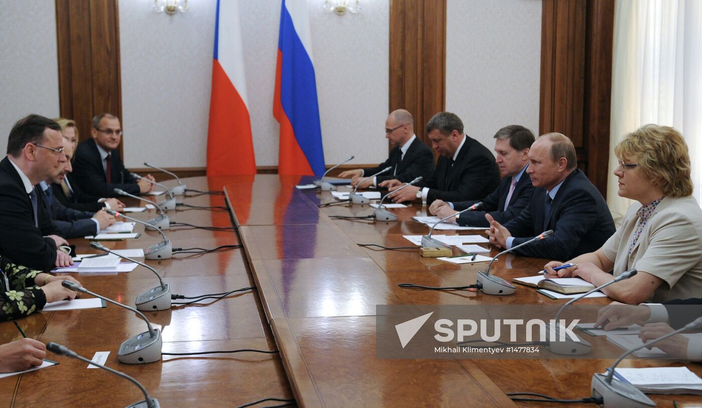 Vladimir Putin meets with Petr Nečas