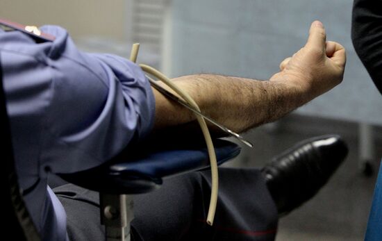 Russian Interior Ministry's Primorye Region staff donate blood