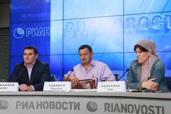 Press conference by Tsarnaev brothers' and Todashev's relatives