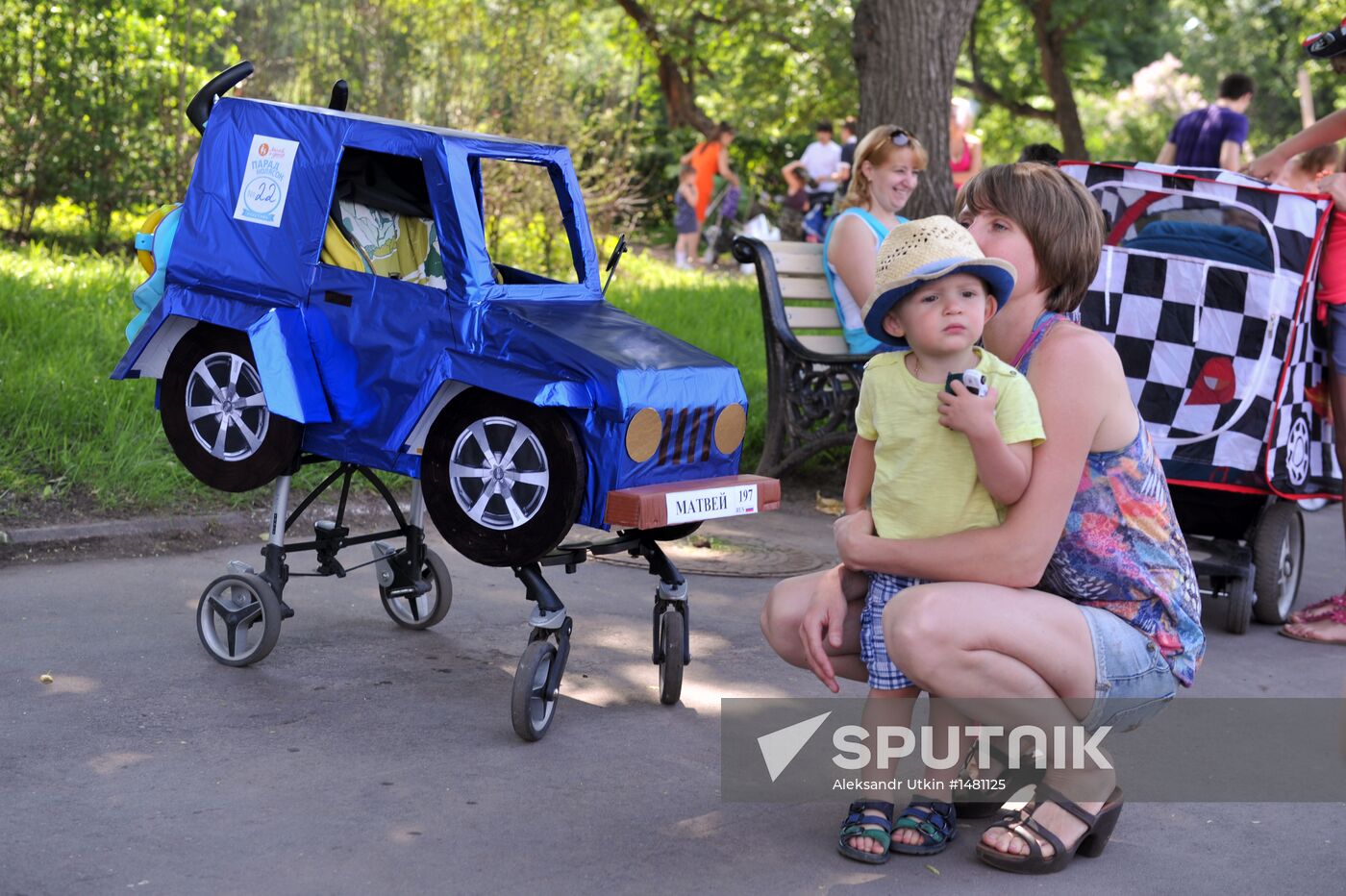 Parade of prams in Gorky Park