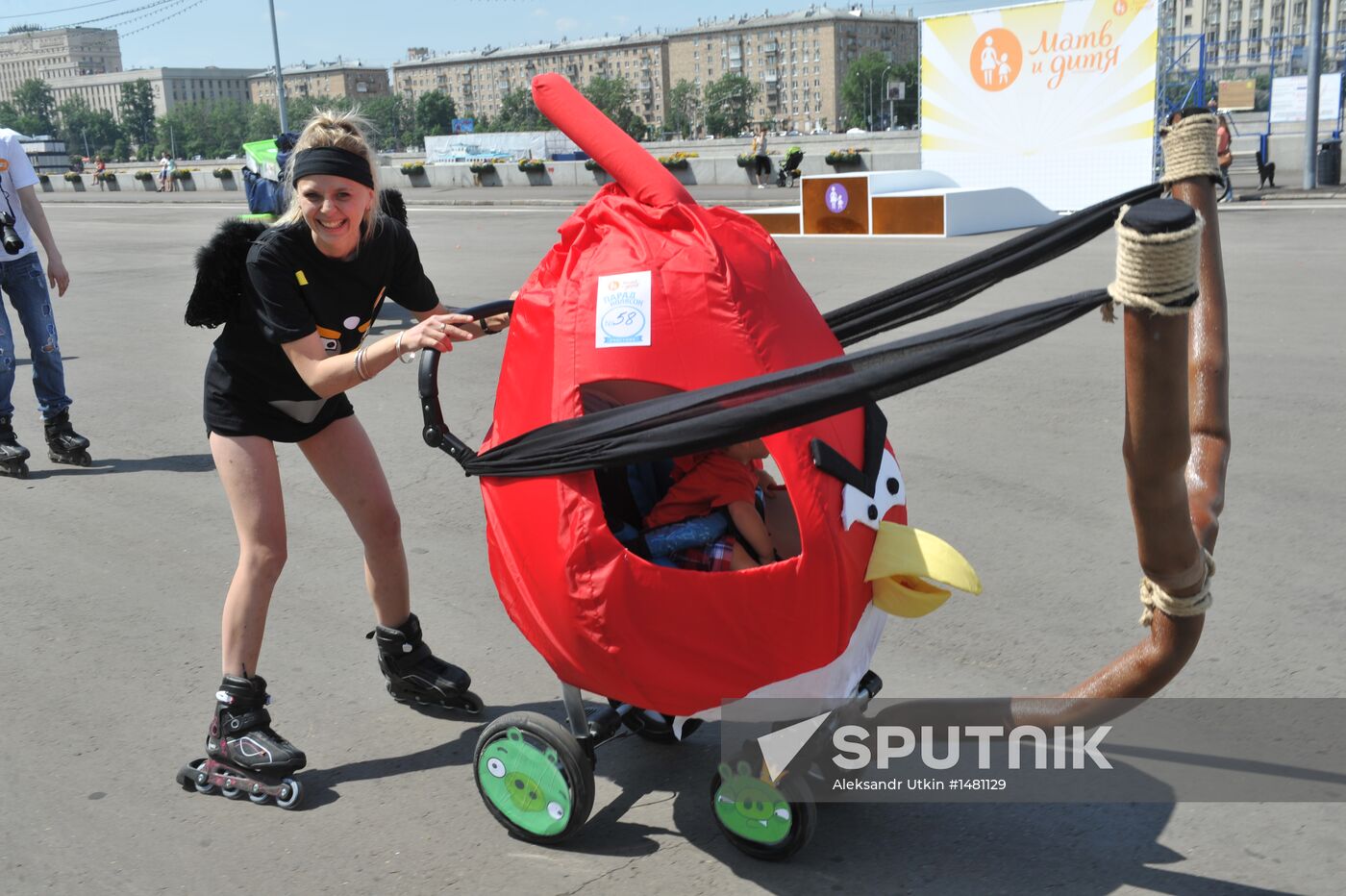 Parade of prams in Gorky Park