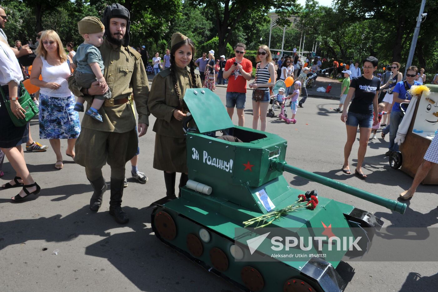 Parade of prams in Gorky Park