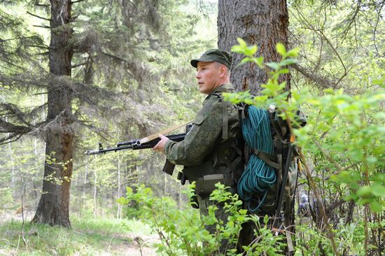 Border with Kazakhstan in Altai Mountains