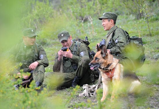 Border with Kazakhstan in Altai Mountains