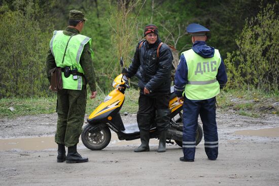 Border with Kazakhstan in Altai Mountains