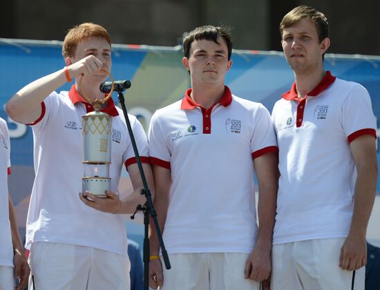 Universiade's Torch Relay. Moscow