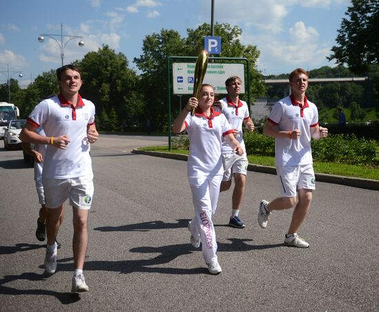Universiade's Torch Relay. Moscow