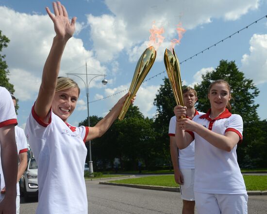 Universiade's Torch Relay. Moscow