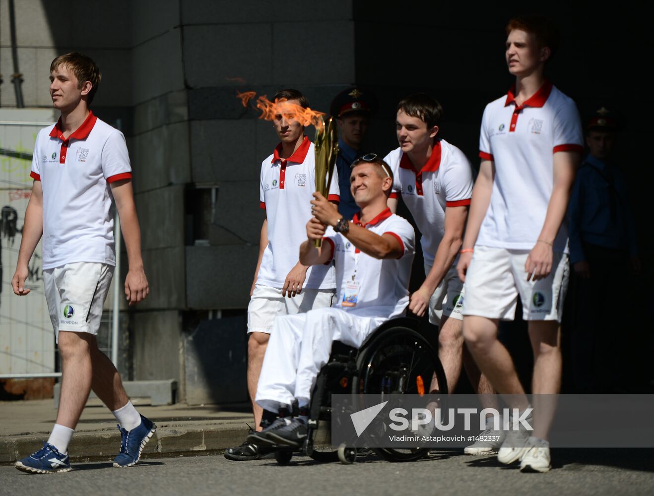 Universiade's Torch Relay. Moscow