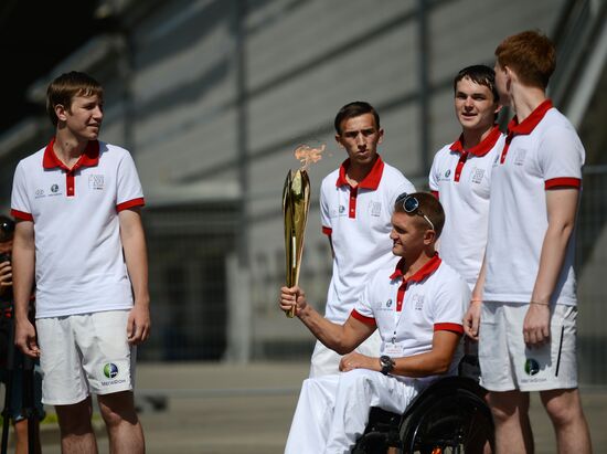 Universiade's Torch Relay. Moscow