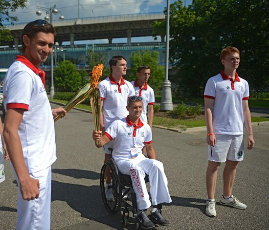 Universiade's Torch Relay. Moscow