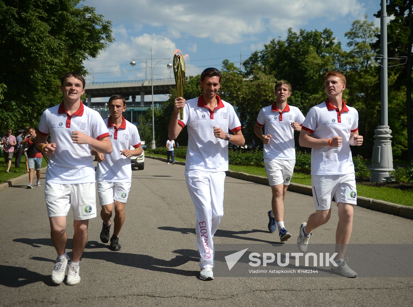 Universiade's Torch Relay. Moscow