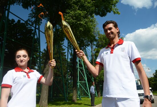 Universiade's Torch Relay. Moscow