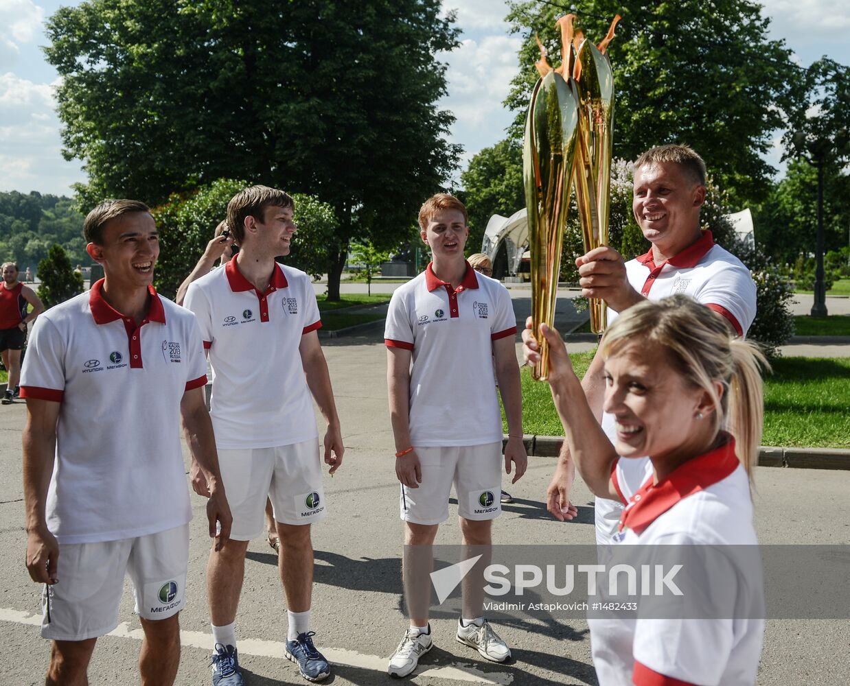 Universiade's Torch Relay. Moscow