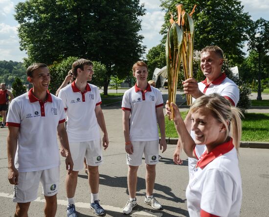 Universiade's Torch Relay. Moscow