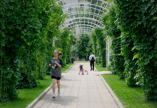 Sergei Sobyanin inspects improvement work in Bauman Garden