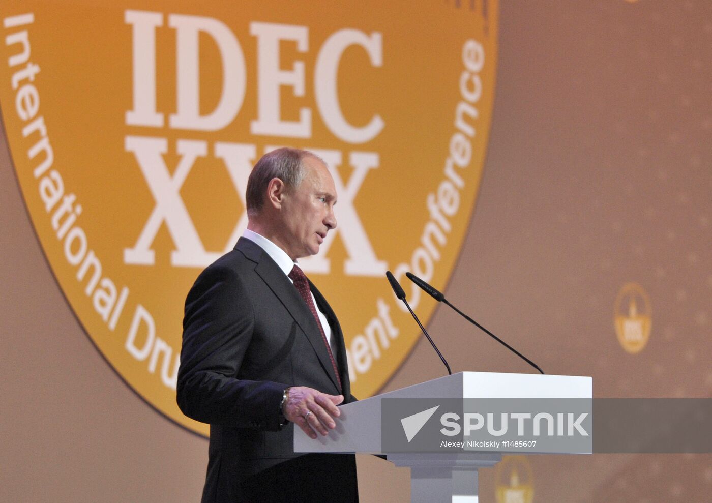 Putin speaks at International Drug Enforcement Conference