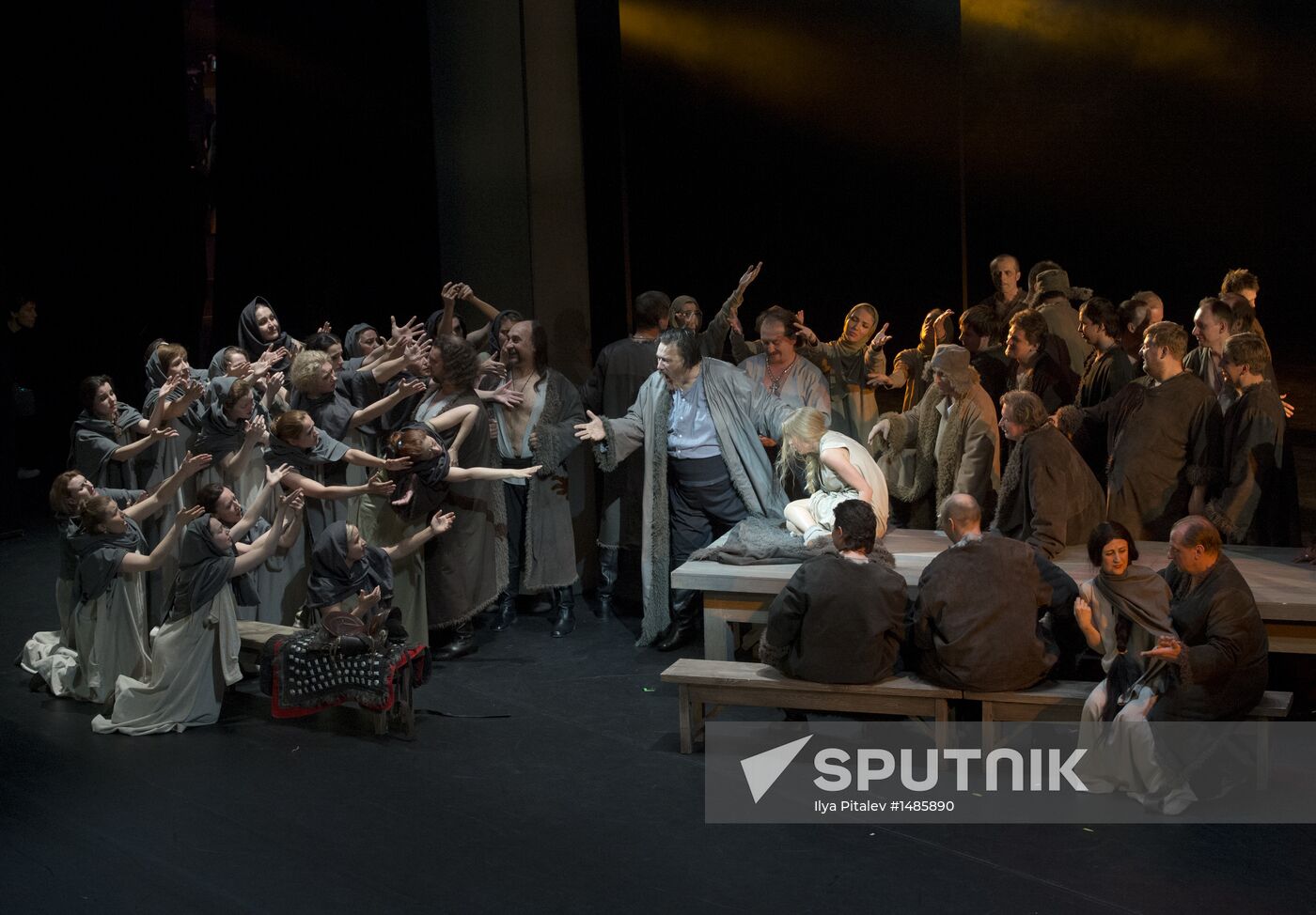 Dress rehearsal of opera Prince Igor
