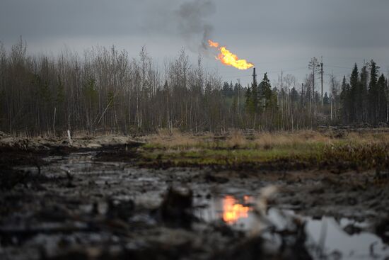Oil spills at Mamontovskoye oil field in Khanty-Mansi Okrug