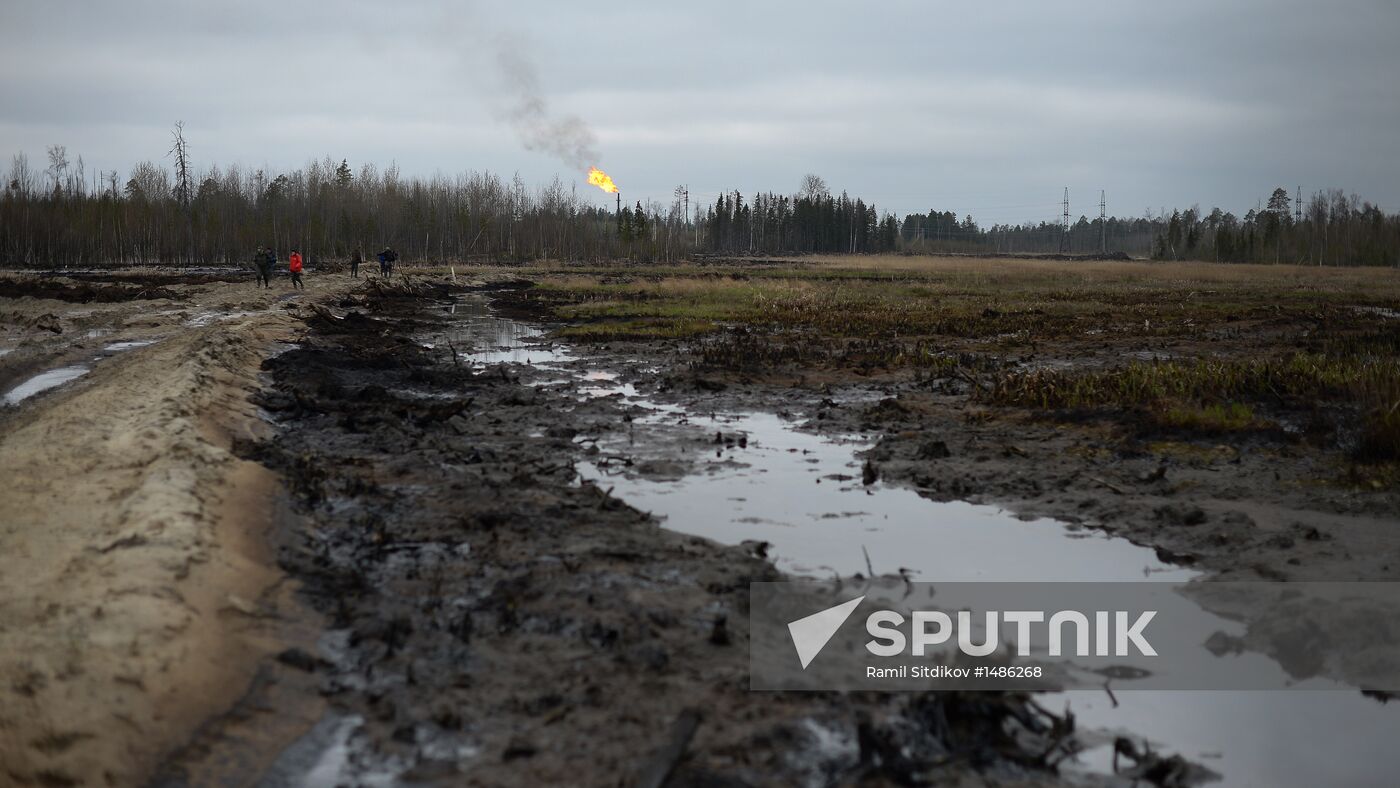 Oil spills at Mamontovskoye oil field in Khanty-Mansi Okrug