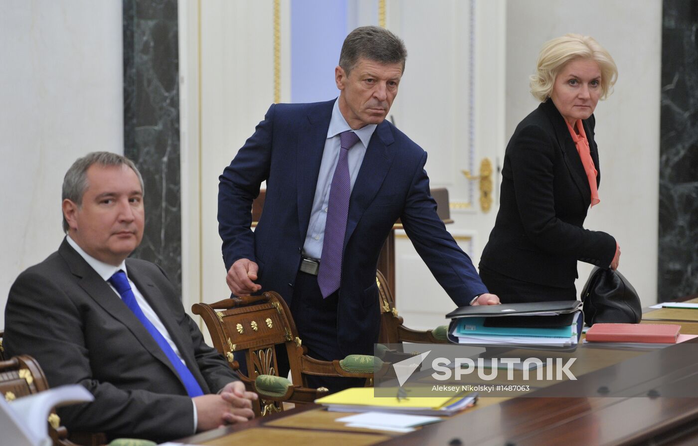Vladimir Putin chairs meeting in the Kremlin