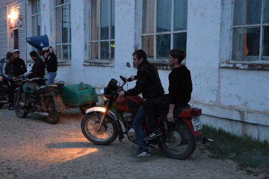 Evening in Yekaterininskoye village, Omsk region