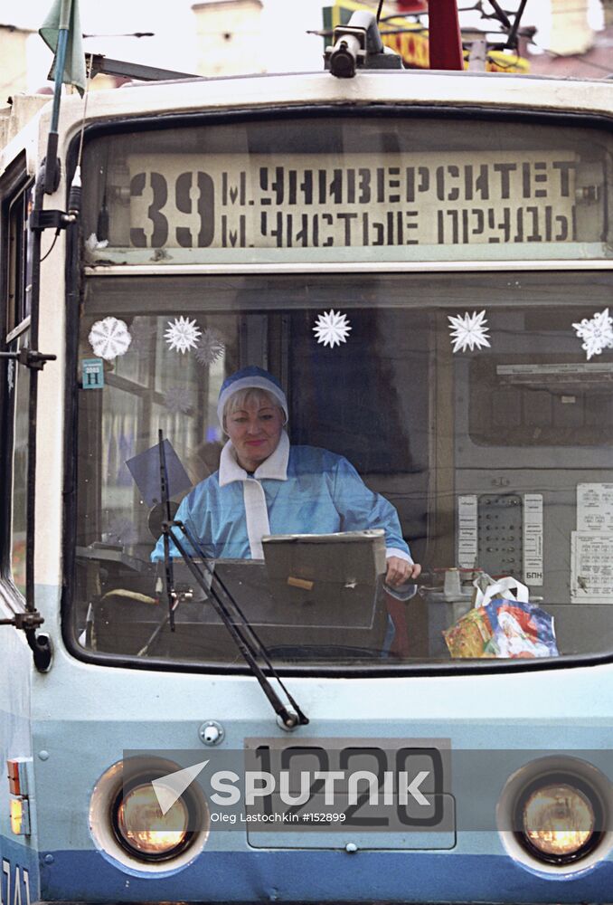 MOSCOW NEW YEAR TROLLEY DRIVER 