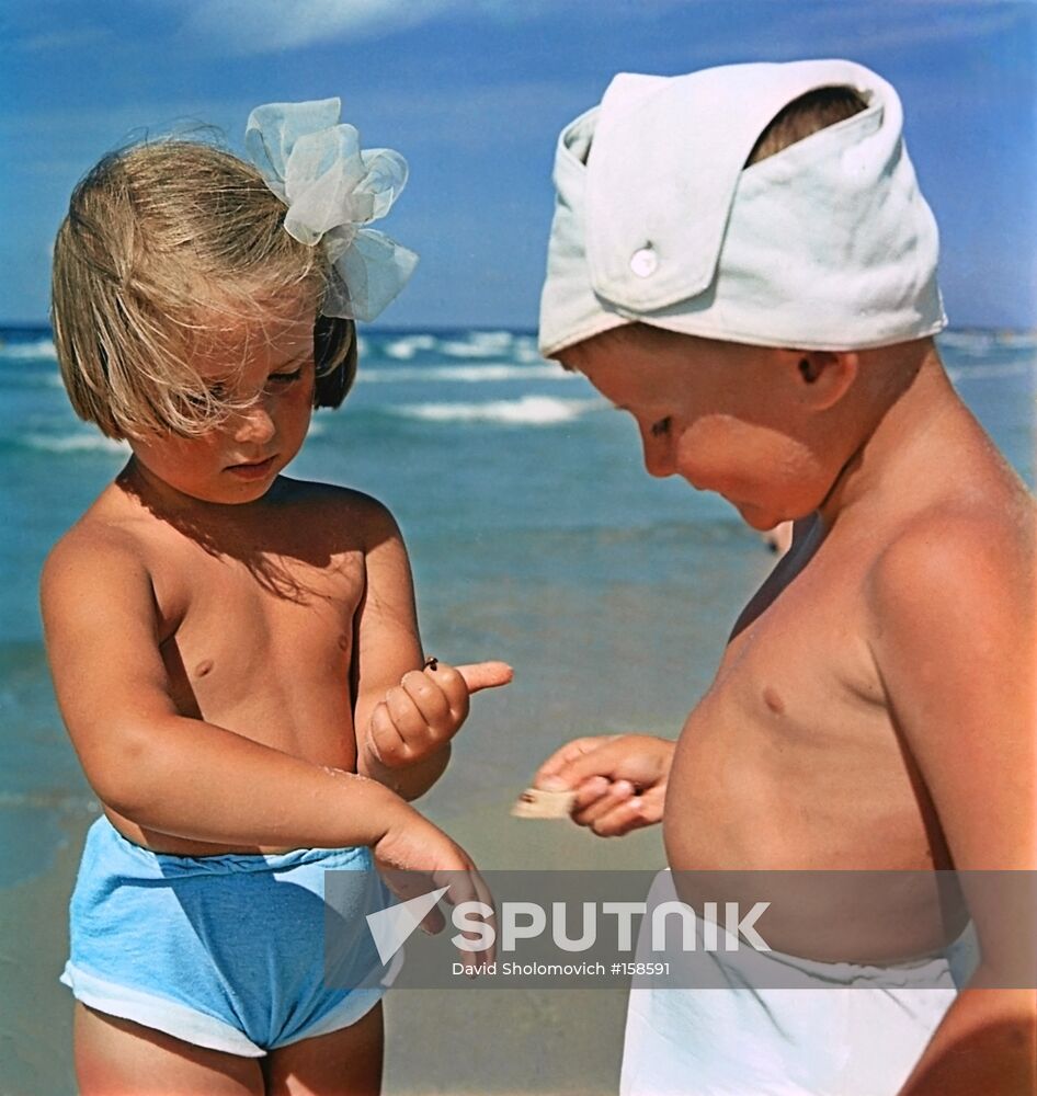Children in the Baltics in summer