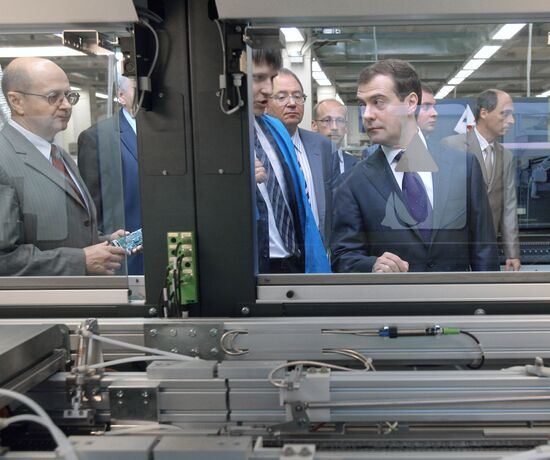 DMITRY MEDVEDEV VISITED PRODUCTION FACILITY ALTONIKA IN MOSCOW 