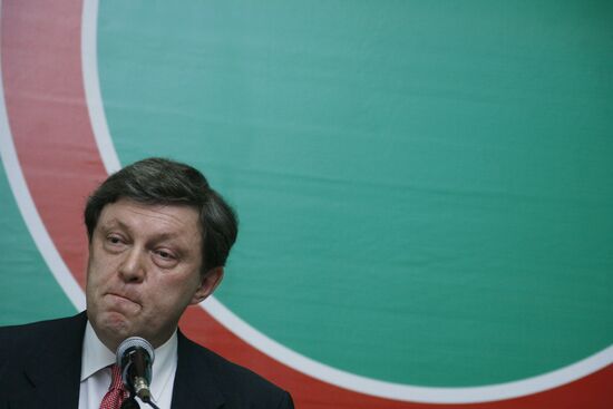 YABLOKO PARTY CONGRESS GRIGORY YAVLINSKY