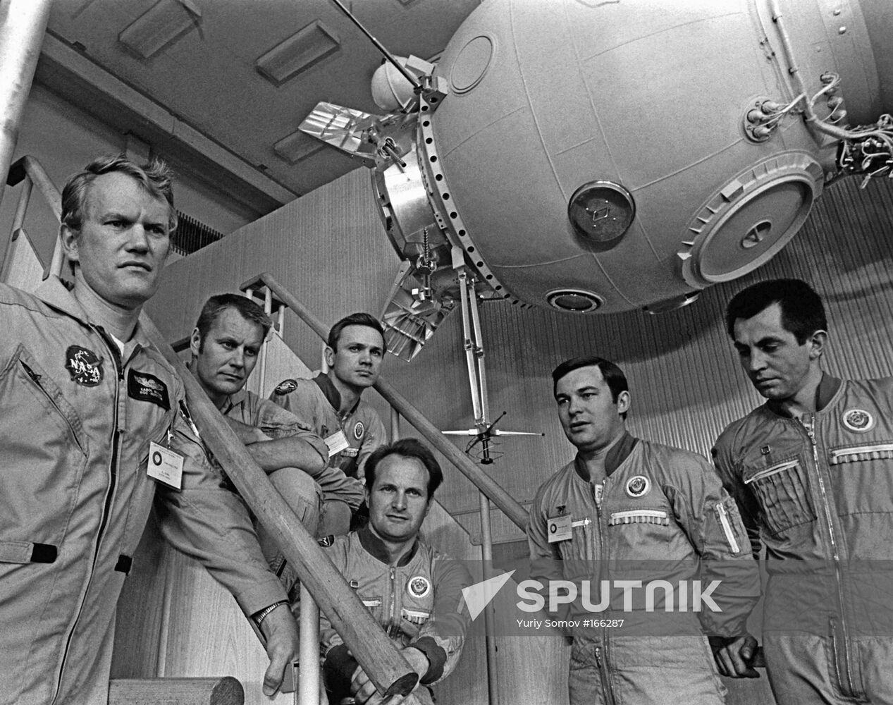 Soviet cosmonauts and US astronauts