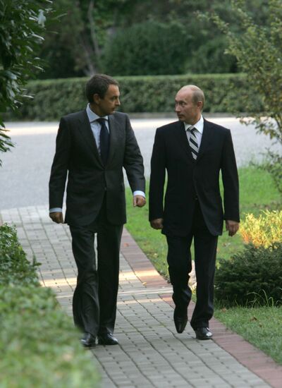 VLADIMIR PUTIN JOSE LUIS RODRIGUEZ ZAPATERO