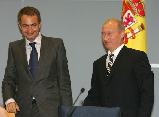 VLADIMIR PUTIN JOSE LUIS RODRIGUEZ ZAPATERO