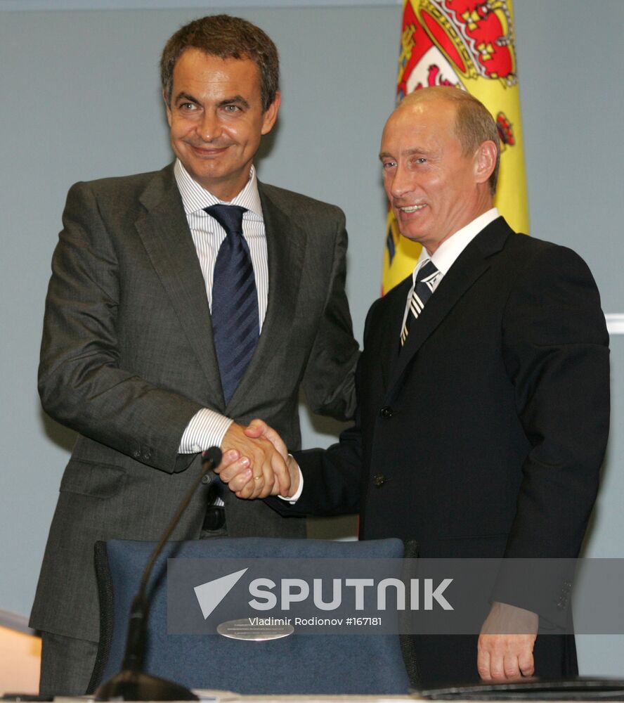 VLADIMIR PUTIN JOSE LUIS RODRIGUEZ ZAPATERO