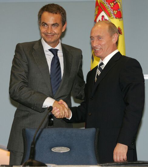 VLADIMIR PUTIN JOSE LUIS RODRIGUEZ ZAPATERO