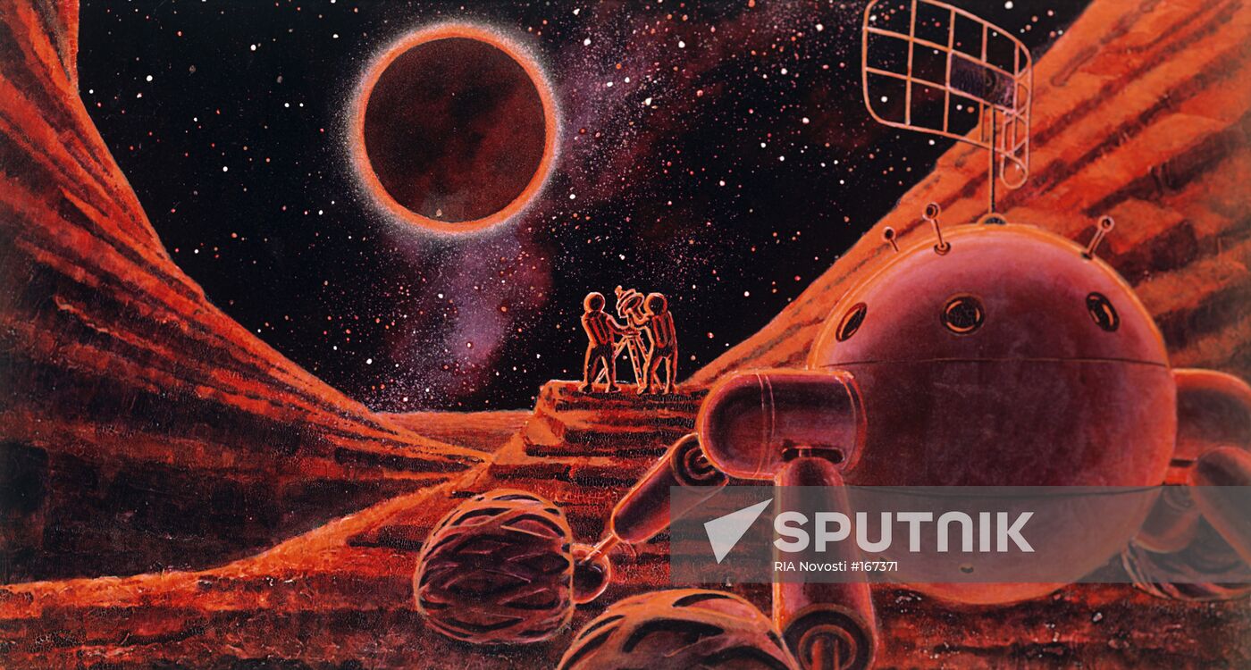 Leonov Sokolov Painting Space Science Fiction