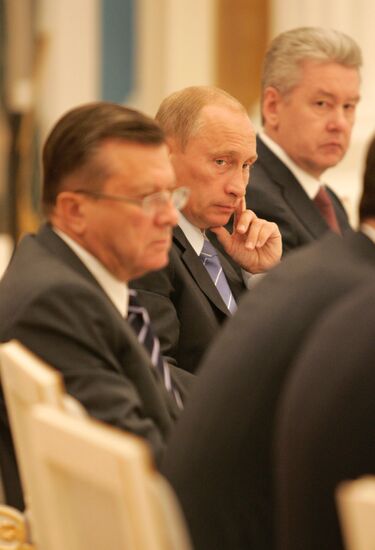 Viktor Zubkov Vladimir Putin Sergey Sobyanin