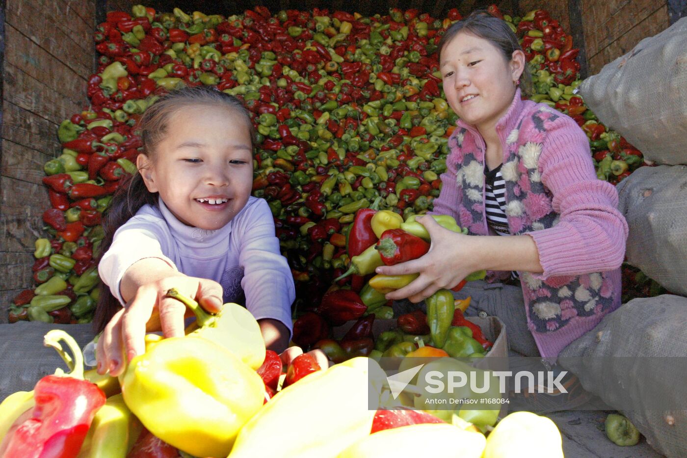 Selling pepper in Baikonur