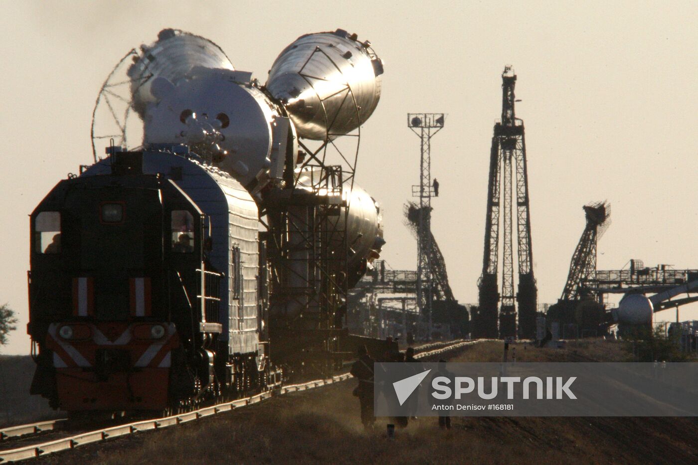 Transporting space rocket Soyuz TMA-11 
