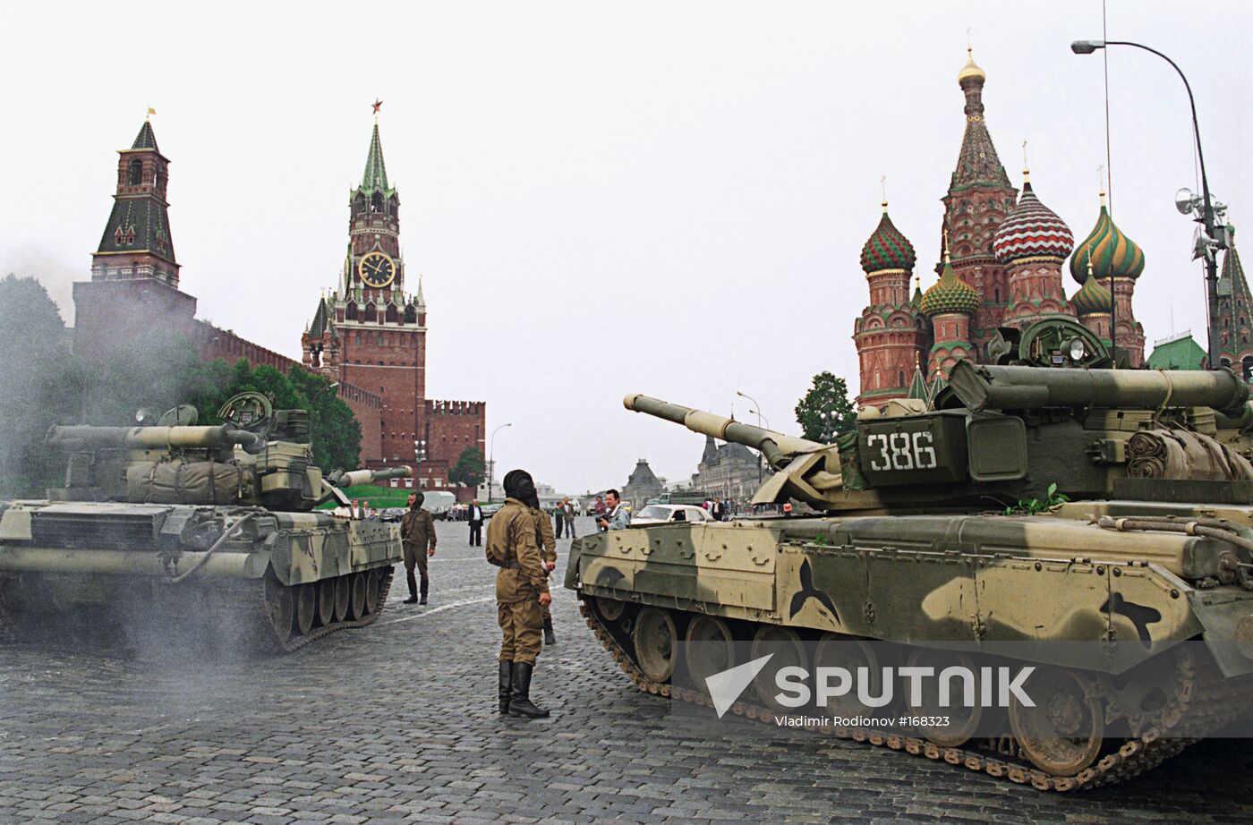Moscow, Red, Square, tanks, coup