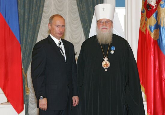 Vladimir Putin and Metropolitan Isidore