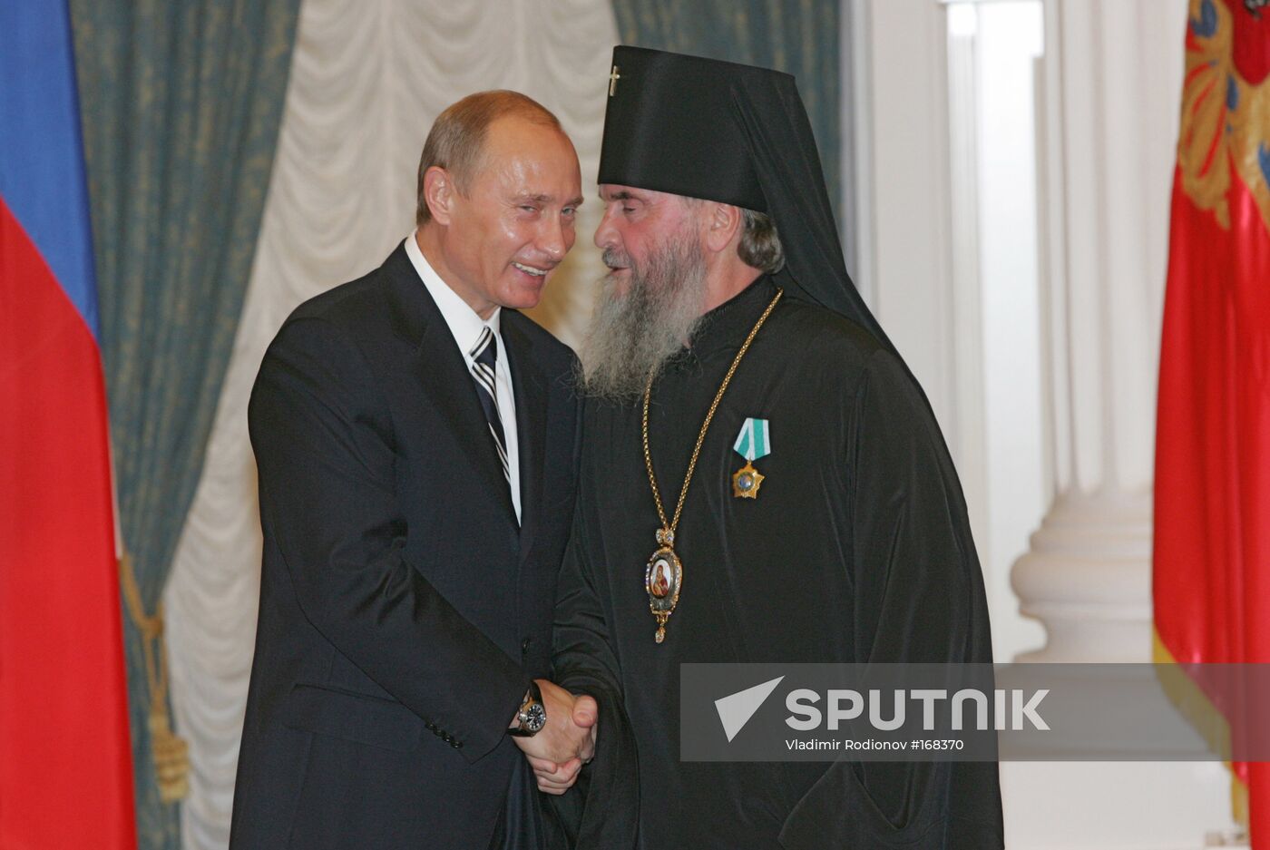 Vladimir Putin and Archbishop Gregory